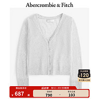 ABERCROMBIE & FITCH女装 24秋季气质时尚休闲两件装针织吊带开衫KI150-4273 浅灰色 XXS (160/80A)