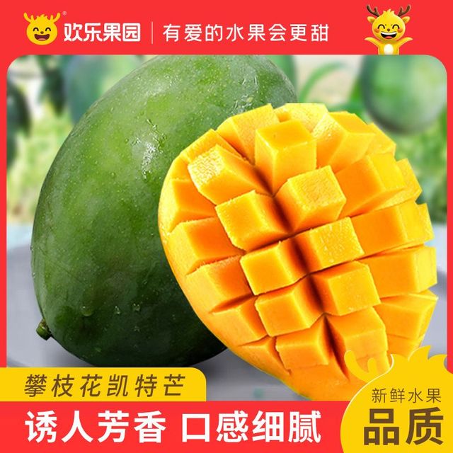 Joy Tree 欢乐果园 四川攀枝花凯特芒果5斤大芒果当季新鲜水果