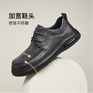 骆驼（CAMEL）上班正装软底系带经典商务休闲皮鞋男 G14A155710