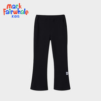 马克华菲2024女童修身裤子儿童喇叭裤春秋装中大童洋气长裤 黑色 130cm
