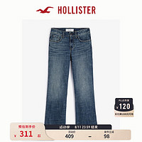 HOLLISTER24秋季潮流复古休闲百搭喇叭牛仔裤 女 KI355-4261 靛蓝色 165/68A 4标准版