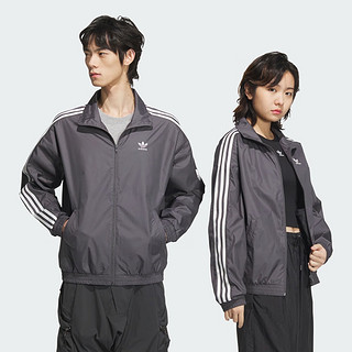 adidas 阿迪达斯 运动立领夹克外套男女阿迪达斯三叶草JI7533 深灰