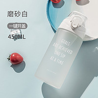 TONG QI 仝器 带吸管简约清新森系  便携少女杯子  450ml