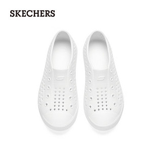 斯凯奇（Skechers）凉鞋子透气百搭一脚蹬洞洞鞋308450L 白色/WHT 35码