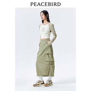 PEACEBIRD 太平鸟 2024年秋季美式复古时尚工装裙半身裙女士潮流短裙