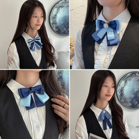 领花女职业头花套装银行女士领结空姐衬衫衬衣系带领饰邮政蝴蝶结