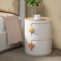 绣川彩虹圆柜多层收纳柜宝宝整理储物柜儿童玩具收纳柜卧室床头柜