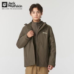 jackwolfskin狼爪冲锋衣男秋冬新款户外运动防风防水宽松软壳三合一两