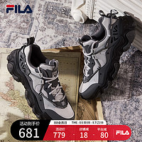 FILA 斐乐男鞋FLUID 5复古运动鞋2024秋猫爪鞋休闲老爹鞋 锡灰/南极灰-PA 41