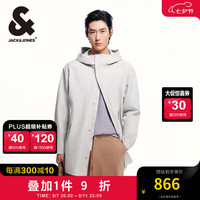 杰克·琼斯（JACK&JONES）男装衣服秋季略宽松版型两侧摁扣插袋连帽领型摁扣拉链门襟夹克 橄榄绿 橄榄绿E08 1