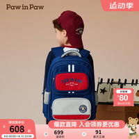 PawinPaw通小熊童装2024年秋冬男女童撞色书包双肩包时尚 Red红色/20 FRE