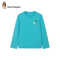 暇步士(Hush Puppies)童装儿童2024秋季新款柔软舒适时尚简约活力色彩长袖圆领衫