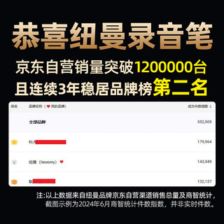 纽曼（Newsmy）V69录音笔转文字超长待机会议商务培训小巧随身携带专业高清降噪录音律师用设备16G