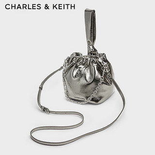 CHARLES&KEITH24秋季新品CK2-10782420柔软链条手提水桶包斜挎包