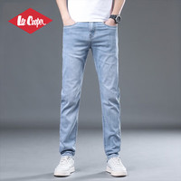 Lee Cooper品牌高端直筒牛仔裤男夏季冰丝薄款宽松直筒男裤夏天休闲长裤 6817-2B浅蓝 单件 36码