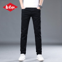 Lee Cooper品牌高端直筒牛仔裤男夏季冰丝薄款宽松直筒男裤夏天休闲长裤 6819-1B黑色 单件 33码