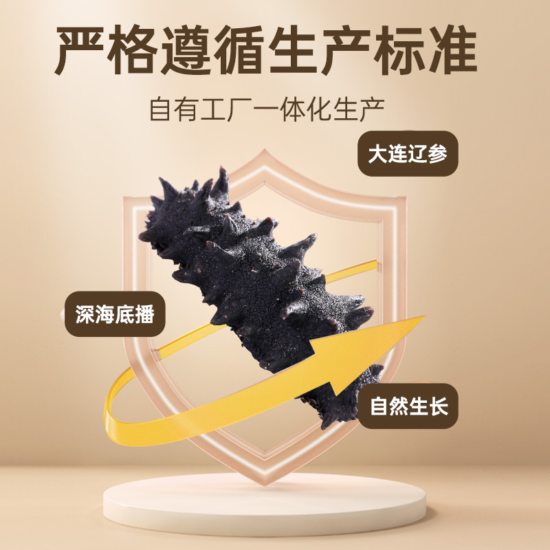 ≤18%盐 辽参大连干海参250g海参干货 深海底播辽参 礼盒装