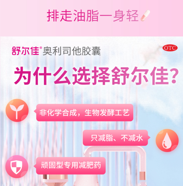 舒尔佳 奥利司他胶囊 排走油脂一身轻 治疗肥胖 7粒装【2天用量】