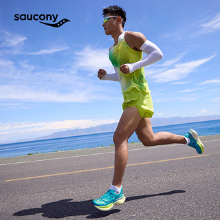 saucony 索康尼 Endorphin Elite 啡翼 生而无畏 马拉松碳板男子竞速跑鞋 S20768-221 兰绿 41