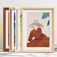 实木质相框挂墙画框装裱a34素描4K8开海报照片空框拼图外框架