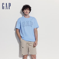 GAPGap男女装2024夏季字母logo圆领短袖T恤运动上衣A00818 185/108A(XXXL)亚洲尺码 蓝色