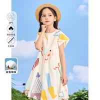 【小人偶连衣裙】女童夏季纯棉花苞裙儿童透气薄款卡通公主裙