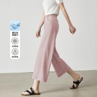 德玛纳 dme春夏款时尚百搭宽松显瘦松紧腰八分天丝阔腿牛仔裤女