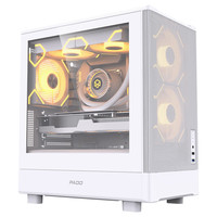 半岛铁盒(PADO)风度4 白色 台式电脑桌面小机箱 玻璃侧透/面板网孔散热/支持M-ATX主板/顶部240水冷 风度4白/网孔散热面板/顶240水冷