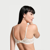 维密 维密梦幻系列 蕾丝1/2罩杯无衬垫女士文胸内衣女性感胸罩 34Y5白色 11245348 38B 38/85B
