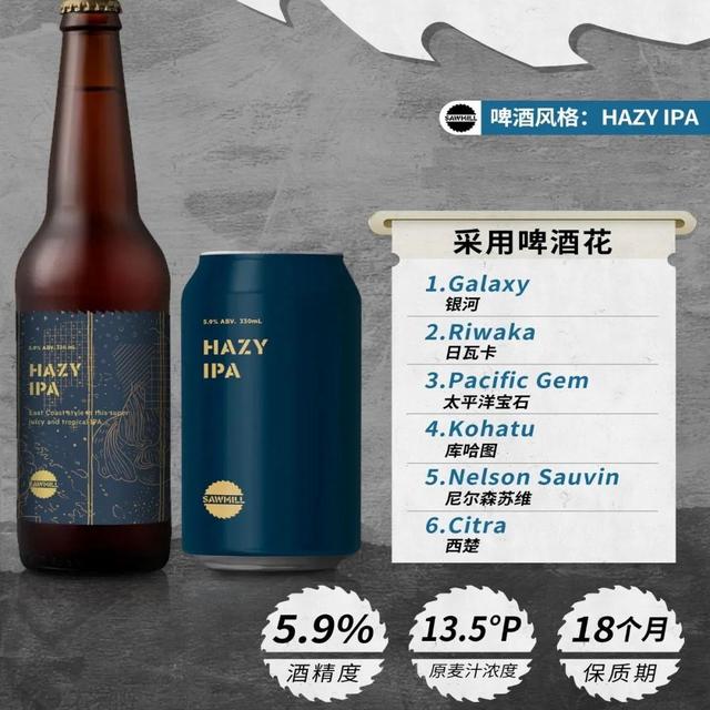 Sawmill 锯厂 浑浊IPA啤酒 330ml 单瓶装