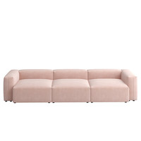 曲美家居墩墩mini沙发模块组合沙发78cm坐深豆腐块懒人沙发单人沙发 三人沙发-2800*1050*620mm 石墨灰