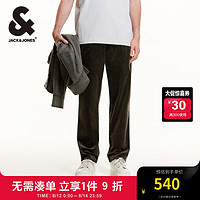 杰克·琼斯（JACK&JONES）男装衣服秋季锥形裤细条绒面料时尚基础百搭舒适休闲裤长裤男 黑橄榄E06 常规 黑橄榄E06 175/84A/M