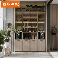尚品宅配餐边柜酒柜厨房储物柜现代简约轻奢茶水柜客厅靠墙 金(非商品价格)