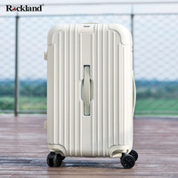ROCKLAND美国洛克兰行李箱男女拉杆箱旅行箱拉链时尚密码箱箱子 白色 24英寸