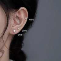 DAISY DREAMS999足银施家迷你小珍珠耳钉超小耳骨钉小米珠养耳洞睡觉免摘耳饰 【999银】4mm施家珍珠耳钉