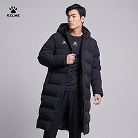 KELME/卡尔美冬季棉衣 成人儿童运动休闲连帽长款棉服户外训练服