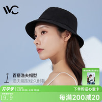 VVC渔夫帽新品春夏季防晒遮阳帽女黑色防晒帽情侣款帽子