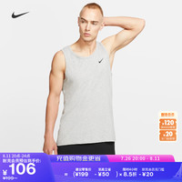 耐克（NIKE）男子速干训练背心夏季无袖运动柔软舒适圆领AR6070 063调色暗灰/黑 L
