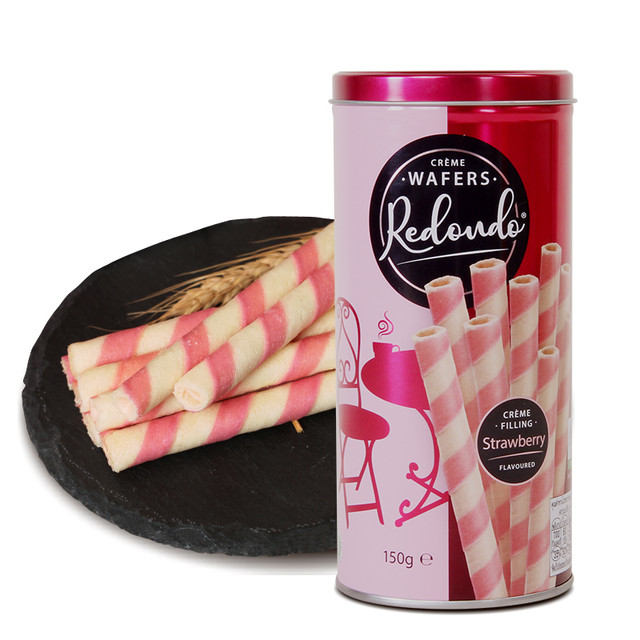 Redondo 瑞丹多印尼进口巧克力榛子威化卷夹心酥饼干150g休闲零食