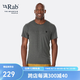 Rab 睿坡 男士速干短袖透气轻薄T恤 QCB-72 深灰色/GYM M