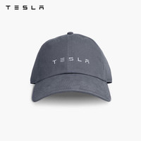 特斯拉(Tesla) 字标棒球帽面料柔软弹性耐磨舒适吸湿排汗遮阳 灰色