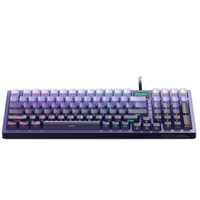 RAESHA 瑞翼鲨 K980 98键 有线机械键盘 慕云紫 金轴 RGB