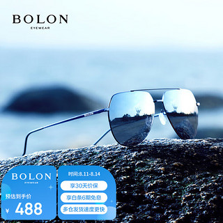 BOLON 暴龙 男士太阳镜 BL8011D70 电光蓝镜框暗黑色镜片 60mm