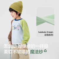 巴拉巴拉童装男童卫衣女童秋装2024宝宝圆领上衣舒适休闲潮 蓝色调00384 90cm