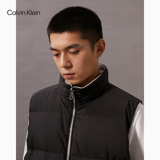 Calvin Klein Jeans24秋季男士时尚ck双面穿鸭绒立领羽绒马甲背心J326910 BEH-太空黑 M