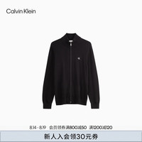 Calvin Klein Jeans24秋季新款男休闲通勤ck刺绣立领拉链针织开衫毛衣J326796