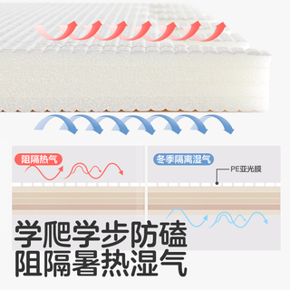 KUB可优比宝宝拼接爬爬垫婴儿加厚家用xpe爬行垫无毒无味客厅地垫