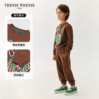 Teenie Weenie Kids小熊童装24秋季新款男女童罗纹领舒适印花卫衣