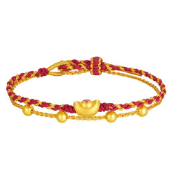 chowtaiseng周大生黄金手链足金锦鲤元宝手绳貔貅硬金转运珠节日礼物