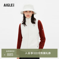 AIGLE艾高ACW22WFLE010女士时尚保暖户外抓绒马甲 粉白色 AF551 38(165/88A)